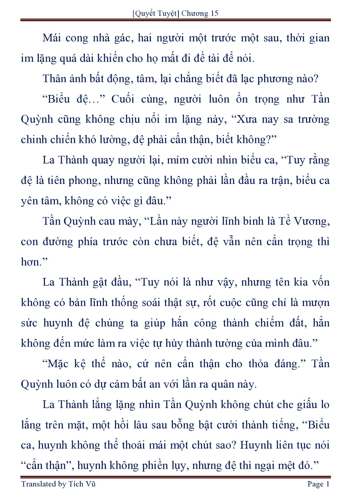 Quyt Tuyệt Chương 15-01