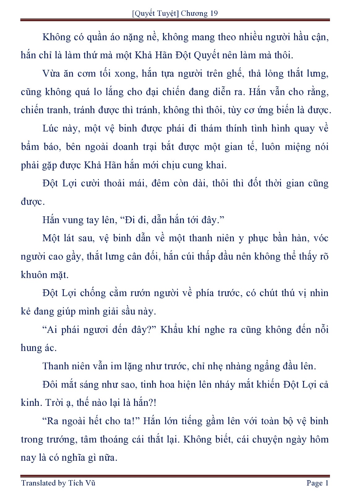 Quyt Tuyệt Chương 19-01