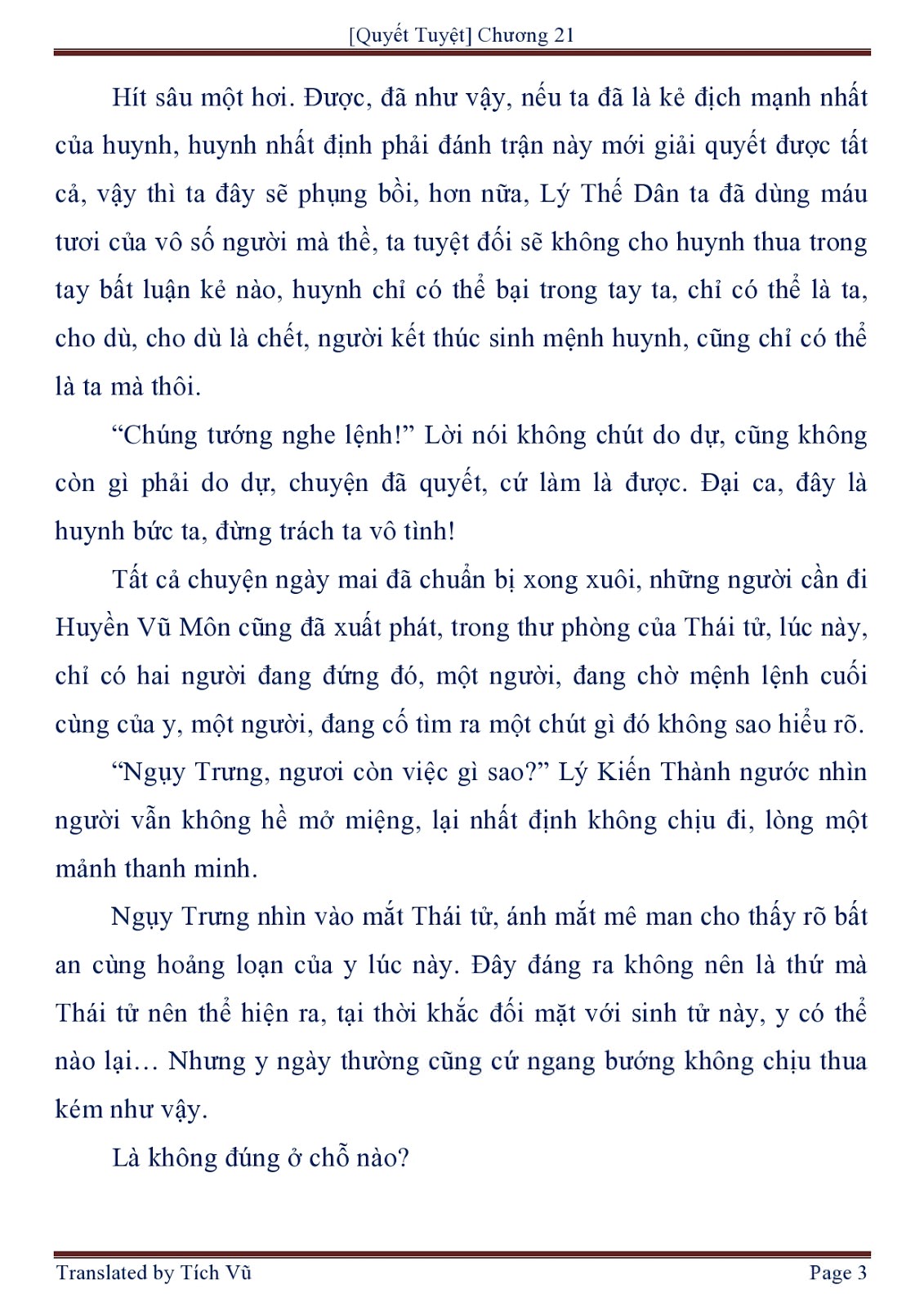 Quyt Tuyệt Chương 21 - 03