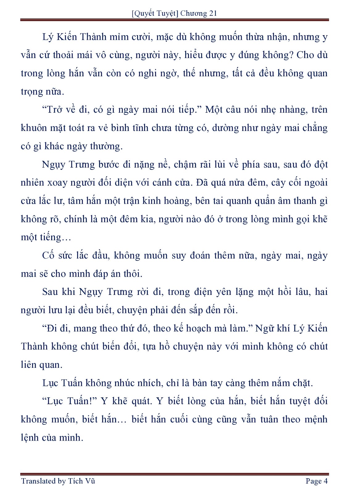 Quyt Tuyệt Chương 21 - 04